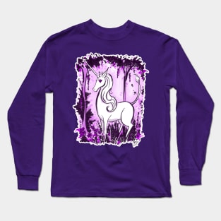 Purple Unicorn Long Sleeve T-Shirt